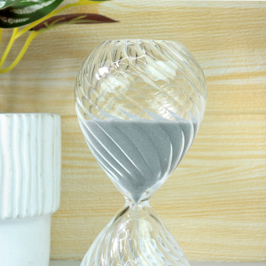 AMPULHETA DE VIDRO EM RELEVO 5 MINUTOS 12,5CM - 5929-CZ