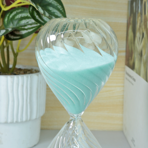 AMPULHETA DE VIDRO EM RELEVO DE 15 MINUTOS 16,5CM - 5930-TI