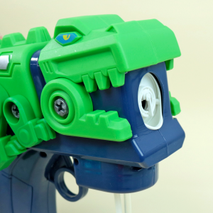 DINOSSAURO LANÇA BOLHAS DE PLÁSTICO COM SOM E LUZ A PILHA - TKAB4264