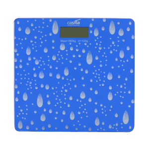 BALANÇA DIGITAL DE VIDRO TEMPERADO PARA BANHEIRO QUADRADA 180KG - CA05022-AZ