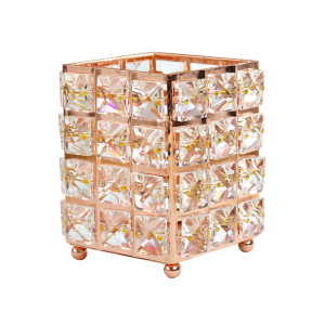 PORTA OBJETO DECORATIVO DE METAL E PLASTICO 11,5CM - 2469-GR