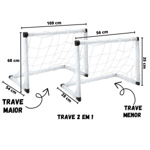 BRINQUEDO TRAVE FUTEBOL GOL 2 EM 1 DE PLÁSTICO - DMT5937