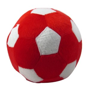 ALMOFADA PELUCIA BOLA P - 15 CM VERMELHA E BRANCA - 31300124-VMBR