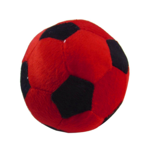 ALMOFADA PELUCIA BOLA P - 15 CM VERMELHA E PRETA - 31300124-VMPT