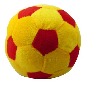 ALMOFADA PELUCIA BOLA P - 15CM AMARELA E VERMELHA - 31300124-AM