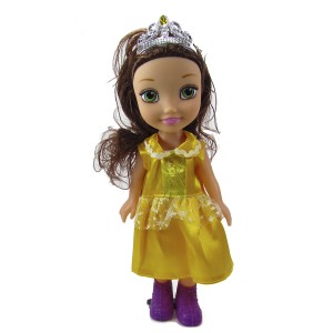 BONECA DE PLÁSTICO 26,5CM COM VESTIDO AMARELO - JB671-1