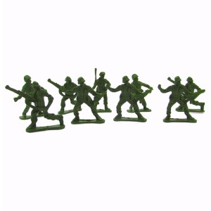 BRINQUEDO KIT MILITAR DE PLASTICO COM 50 PEÇAS COM INMETRO - JB561