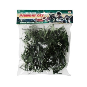 BRINQUEDO KIT MILITAR DE PLASTICO COM 50 PEÇAS COM INMETRO - JB561