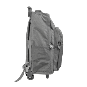 KIT MOCHILA ESCOLAR DE RODINHAS CASUAL CRINKLE EM NYLON - YS41052-CZ