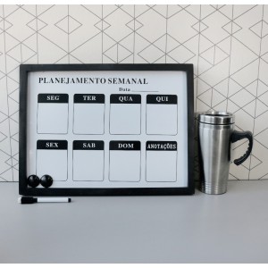 LOUSA MAGNÉTICA DE PLÁSTICO PLANEJAMENTO SEMANAL 30X40CM - 92805-PT