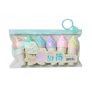 CANETA MARCA TEXTO SORVETE 6 CORES - Q173