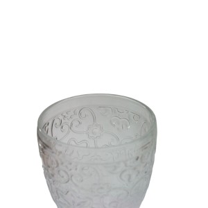 JOGO DE TAÇA DE VIDRO ALTO RELEVO COM 6 PEÇAS 300ML  - 4669