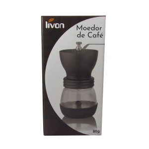 MOEDOR DE CAFE MANUAL DE VIDRO 19CM - 4184-CZ