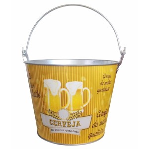 BALDE DE METAL PARA CERVEJA AMARELO CERVEJA DA MELHOR QUALIDADE 4.8 LITROS-CA12096-A