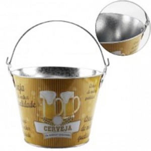 BALDE DE METAL PARA CERVEJA AMARELO CERVEJA DA MELHOR QUALIDADE 4.8 LITROS-CA12096-A