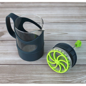 CAFETEIRA FRANCESA CREMEIRA COLOR DE VIDRO 600 ML - CA09678-VD