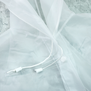 CAPA DE CHUVA DE EVA BRANCA COM CAPUZ ADULTO 116CM - IM46140