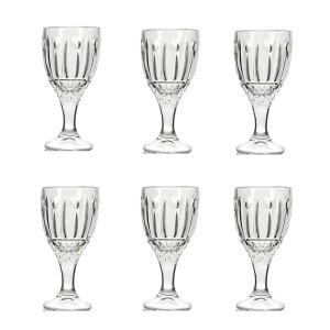 JOGO DE TAÇA DE VIDRO COM 6 PEÇAS LINHA SINTRA 95ML - VDA03039