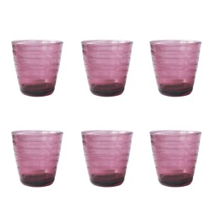 JOGO DE COPO DE VIDRO COM 06 PEÇAS COLOR CANNES 230ML -VDA14024-RX