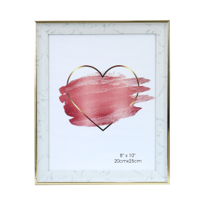 PORTA RETRATO DE PLÁSTICO COM BORDA DOURADA 20X25CM - SXHF5056-DOU