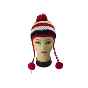 TOUCA INFANTIL COM POMPOM DE MALHA COLOR COM FORRO INTERNO-BF2420-VM