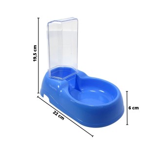COMEDOURO E BEBEDOURO DE PLÁSTICO PARA PET 21CM - SXCX4726C-AZ