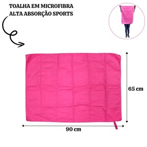 TOALHA EM MICROFIBRA ALTA ABSORÇÃO 90X65CM - YS38128-PK1