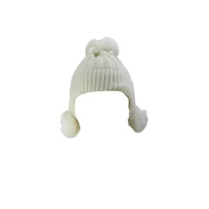 TOUCA DE MALHA COM POMPOM INFANTIL  - BF2421-BR