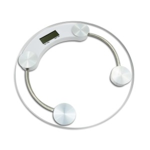 BALANÇA DIGITAL VIDRO TEMPERADO PARA BANHEIRO REDONDA CAPACIDADE 180 KG - 876718