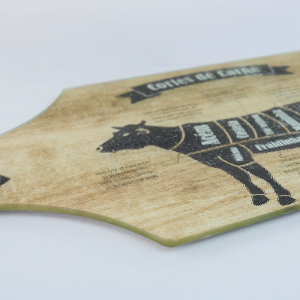 TÁBUA DE CORTE DE VIDRO TEMPERADO DECORADOS 34,5X18,5CM - CZ35X19-A