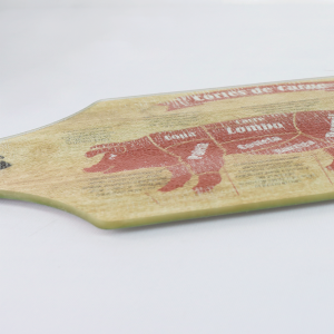 TÁBUA DE CORTE DE VIDRO TEMPERADO DECORADOS 34,5X18,5CM - CZ35X19-D