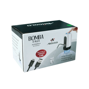 BOMBA AUTOMÁTICA DE GALÃO EM PLÁSTICO COM CABO USB 13CM - 4775-PT