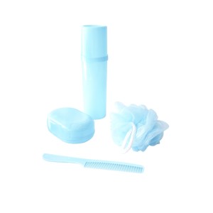 KIT PARA VIAGEM DE PLÁSTICO CANDY BAG COM 04 PEÇAS - 0962-AZ