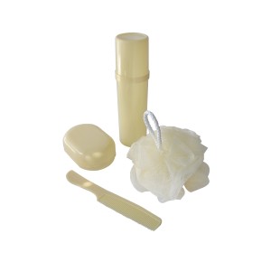 KIT PARA VIAGEM DE PLÁSTICO COM 04 PEÇAS - 0525-AM