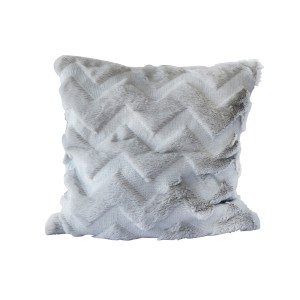 CAPA DE ALMOFADA COM DETALHES GEOMÉTRICOS E PELAGEM CURTA 40X40CM -2867-CZ
