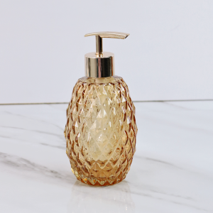 PORTA SABONETE LÍQUIDO DE VIDRO 300ML - 96150-ÂMBAR