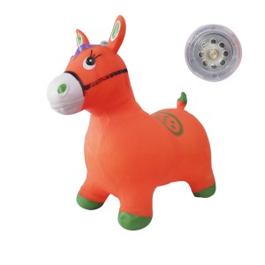 CAVALINHO UPA UPA DE BORRACHA COM SOM E LUZ 52X25X60 CM - DFM566-LJ