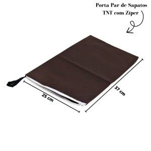 PORTA PAR DE SAPATOS TNT COM ZIPER 25X37CM - 6241-MR
