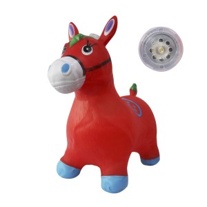 CAVALINHO UPA UPA DE BORRACHA COM SOM E LUZ 52X25X60 CM - DFM566-VM