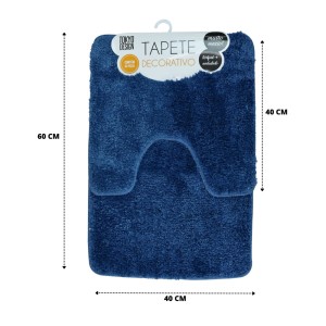 JOGO DE TAPETES PARA BANHEIRO 2 PÇS 40X60CM - TAPBA16-AZ