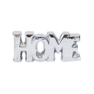 ENFEITE DECORATIVO DE CERÂMICA COM A FRASE HOME 13.5X2X6CM - HD52950-PTA