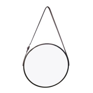 ESPELHO COM ALÇA EM COURO SINTÉTICO E AJUSTE NA LATERAL 45 CM- 3077-CO