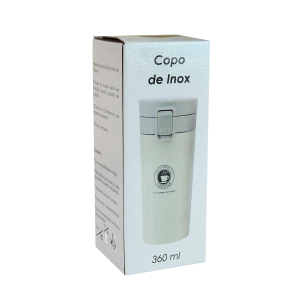 COPO ISOTERMICO DE AÇO INOX COM TRAVA 360ML - GDR0537-PK