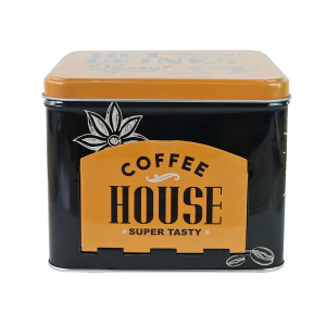 PORTA CAPSULAS DE METAL COM TAMPA E ABERTURA FRONTAL 12X15CM - 1532