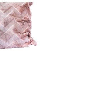 CAPA DE ALMOFADA COM DETALHES GEOMÉTRICOS E PELAGEM CURTA 40X40CM -2867-ROSÊ