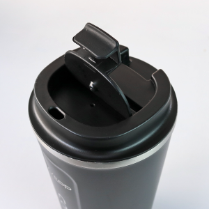 COPO ISOTÉRMICO DE AÇO INOX COM TAMPA PLÁSTICA 510ML  - YT2153-PT