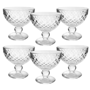 JOGO DE TAÇAS PARA SOBREMESA DE VIDRO 6 PÇA 250ML - CA16190-B