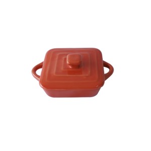 MINI PANELA QUADRADA DE CERÂMICA 5.5X8.5X12.5CM - 207157-LJ