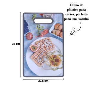 TÁBUA DE CORTE DE PLASTICO PARA COZINHA 22,5X37CM - CA08069-B