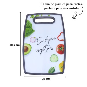 TÁBUA DE CORTE DE PLASTICO PARA COZINHA 20X30,5 CM - CA08067-C